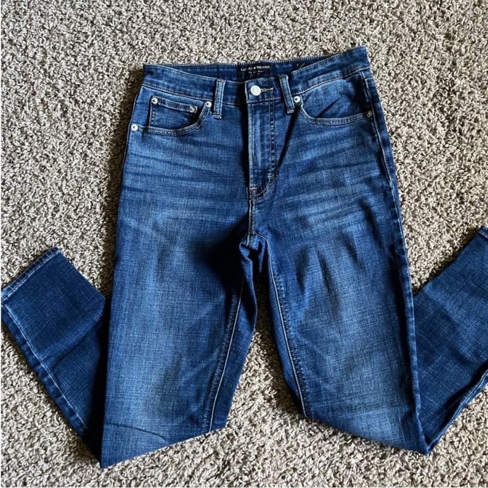 Lucky Brand High Rise Skinny Bridgette Ankle Style Dark Wash Size 4 or 27